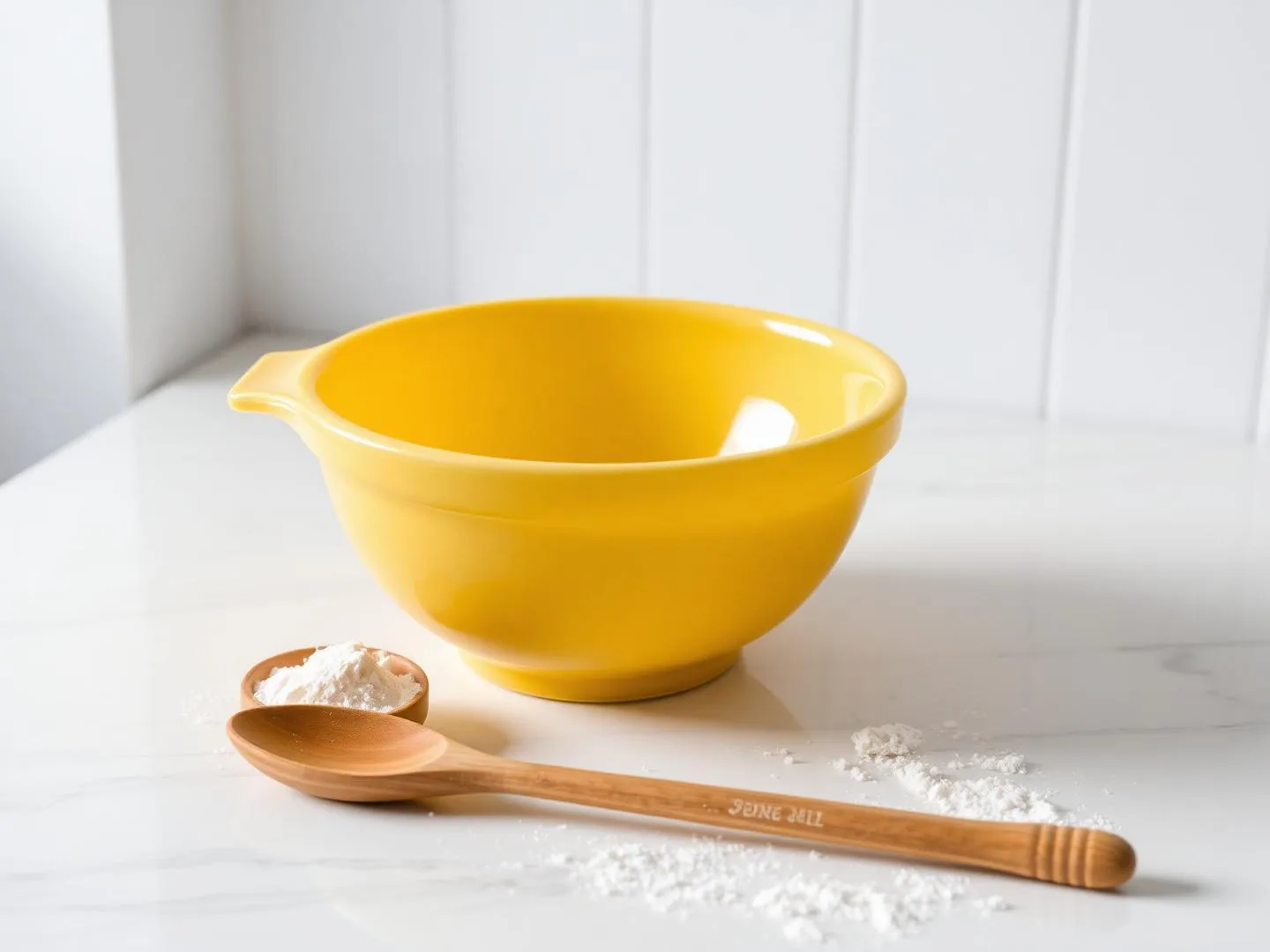 The yellow mixing bowl the bakery is named for