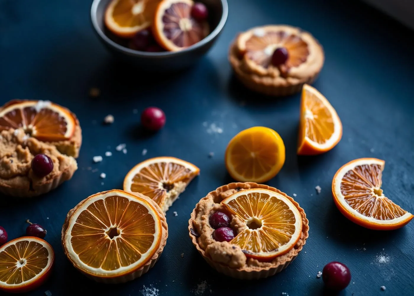 Seasonal fruit bakes cooling on a rack